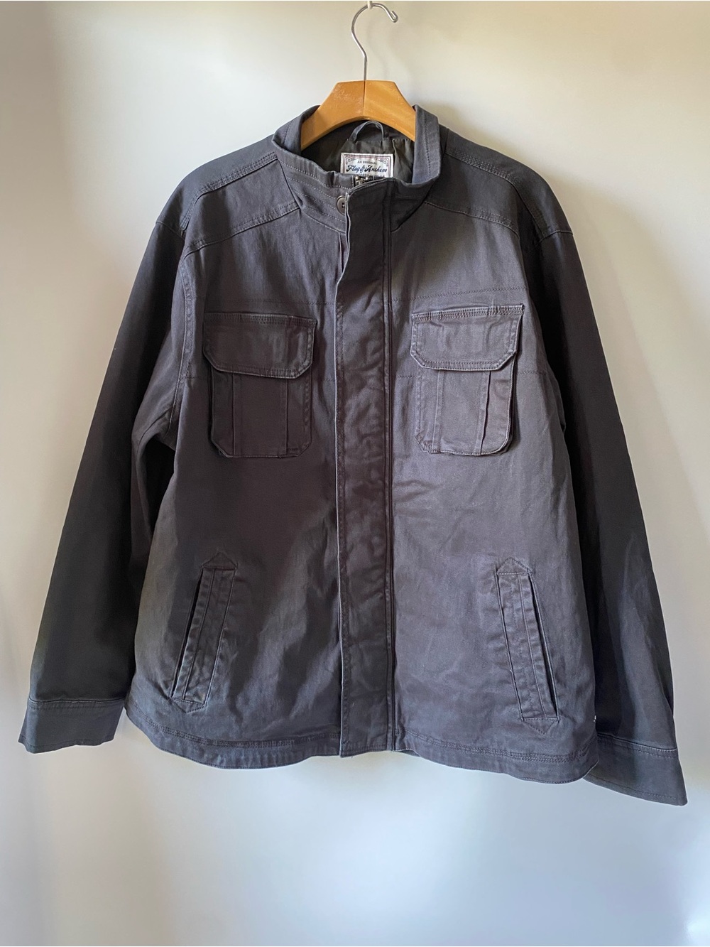 Flag & Anthem Men’s Dark Gray Military Field Jacket Utility Coat Large NWT